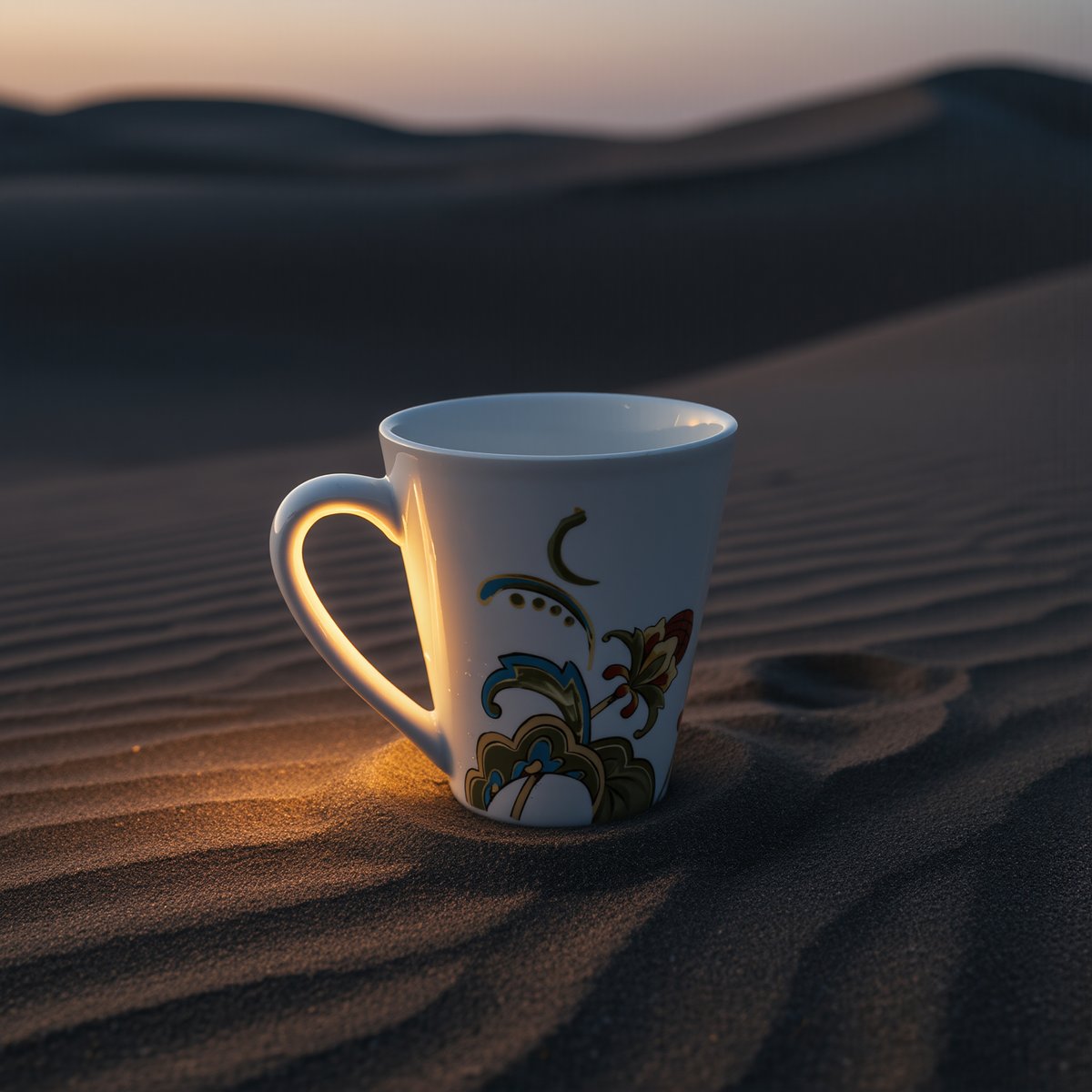 Premium styled hero shot of the mug