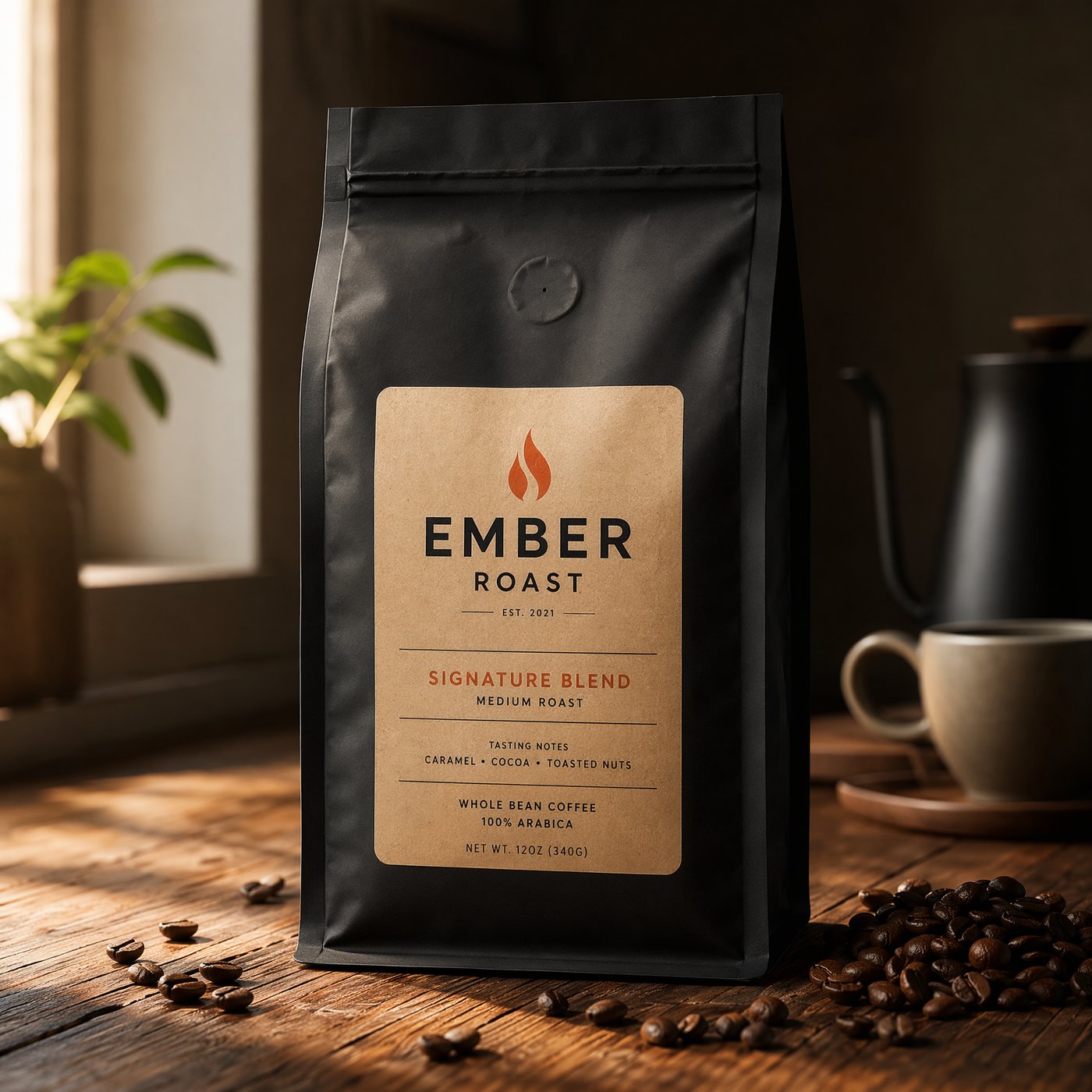 Specialty coffee product photo