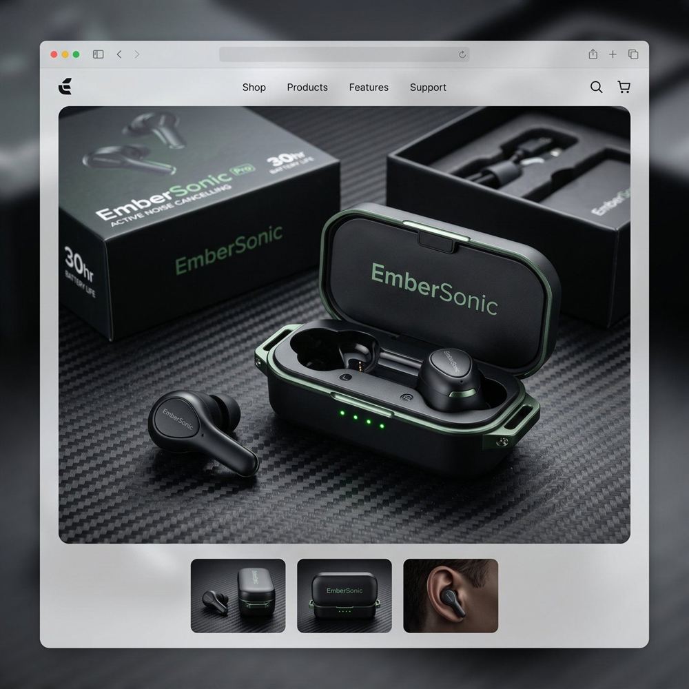 EmberSonic earbuds product photo